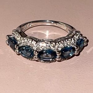 Blue Topaz Sterling Silver 925 Ring